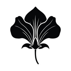 Elegant Floral Design Featuring Iris Blossom Vector Illustration