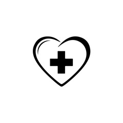 Obraz premium Medical heart symbol isolated on transparent background