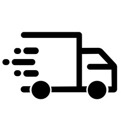 truck icon on white background