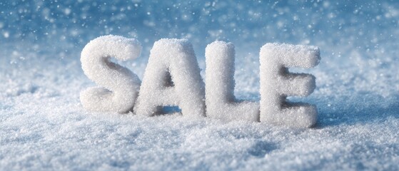 Winter sale promotion unbeatable discounts on seasonal items in a frosty environment