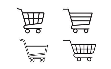 shopping cart icon set