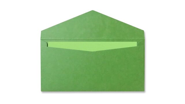 Envelope opening card reveal - green