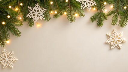 Winter wonderland garland with snowflakes