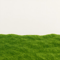 Lush green meadow under clear sky