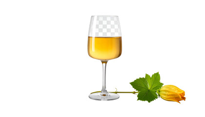 Wine glass isolated on transparent background, high-quality PNG with elegant design and clear reflections, perfect for beverage ads, restaurant menus, bar graphics, and celebrations.