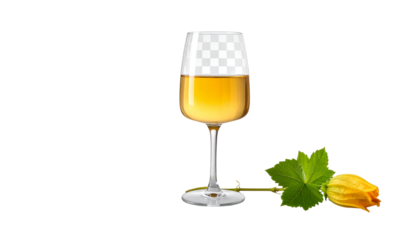 Wine glass isolated on transparent background, high-quality PNG with elegant design and clear reflections, perfect for beverage ads, restaurant menus, bar graphics, and celebrations.