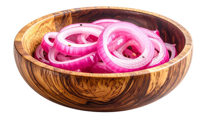 Onion pickle isolated on transparent background, high-quality PNG showing sliced onions in spiced oil, perfect for food menus, Asian cuisine designs, and condiment visuals.