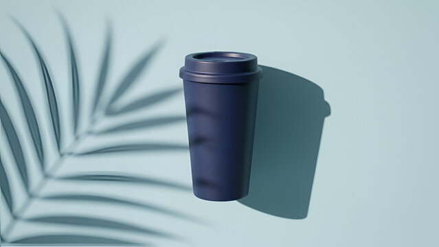 Blue Reusable Cup with Lid &ndash; Eco-friendly Drinkware for Everyday Use

