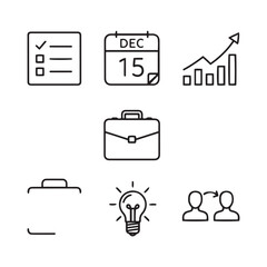 set of business icons