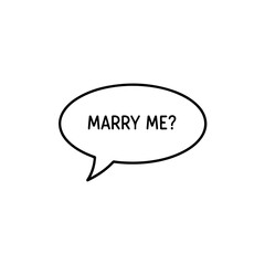 Proposal speech bubble isolated on transparent background