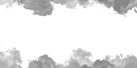 Abstract grunge background with a vintage paper texture frame featuring a blue sky with watercolor clouds and smoke steam design elements