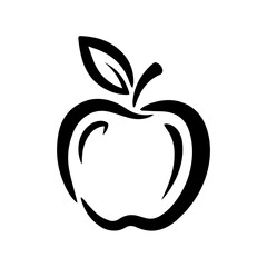 Simple apple silhouette