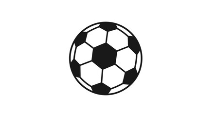 Obraz premium Black and white soccer ball graphic.