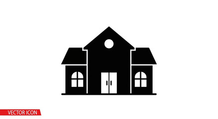 Fototapeta premium Black house with white trim.