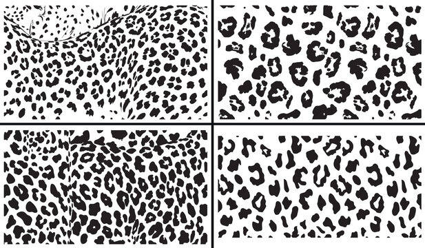 leopard print clipart, animal skin pattern, wild texture illustration, jungle animal prints, safari pattern designs, black white animal clipart, printable animal patterns, fashion texture pack, leopar