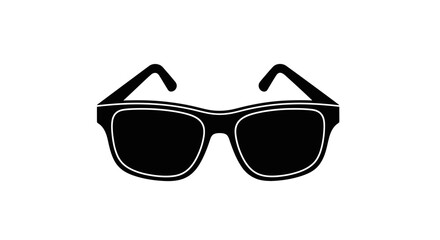 Black Sunglasses with White Outline.