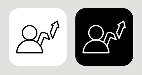 Obraz premium Rival Breakpoint Icon In Black and White Glyph Style