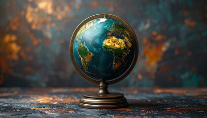 Antique Globe on Stand - A Vintage World Exploration.