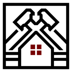 Minimal Line-Art Handyman Logo