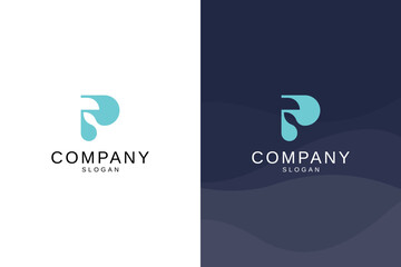 Letter P logo design for various types of businesses and company. colorful, modern, geometric, luxury letter P logo set