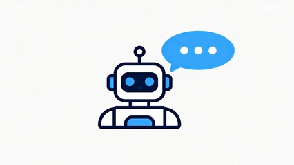 Robot icon with speech bubble