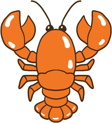vector illustration of a crab