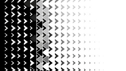 A grayscale image showcasing a gradient effect created by repeating triangle shapes, transitioning from dark to light.
