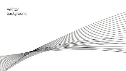 Abstract vector background with flowing lines, creating a dynamic and modern design element. © Mugi