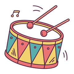 vector illustration of a drum