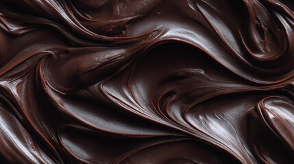 Seamless pattern of dark chocolate swirls for design use