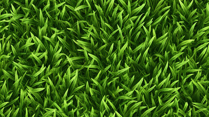 Seamless pattern of green grass in a natural setting