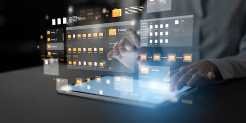 Advanced File Explorer Displaying Multi Level Data Storage Architecture