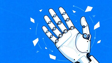 Illustration of a robotic hand