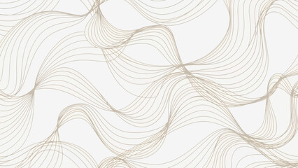 Fototapeta premium Abstract artwork featuring flowing, elegant lines in a light, neutral color palette, creating a sense of movement.