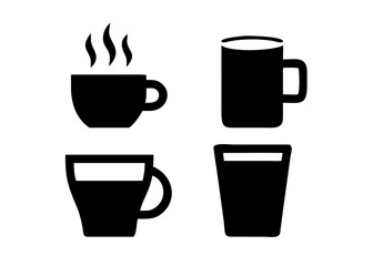 Obraz premium coffee cup icon set