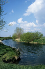 Landscape view of the River Cam. Location Grantchester Cambridgeshire UK Europe 2002