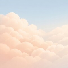 Soft pastel clouds in serene sky