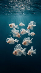 Bright Aquatic Display, Sunlit Aquatic Vision Emphasizing Beauty And Environmental Consciousness