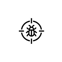 Beetle animal icon inside circular target vector illustration design for wildlife and insect concept