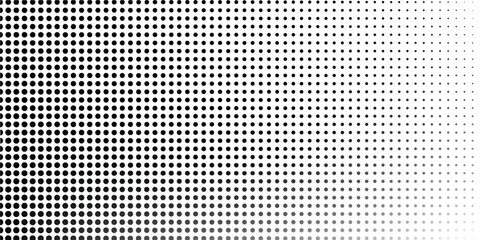 Basic halftone dots effect in black and white color. Halftone effect. Dot halftone. Black white halftone.Background with monochrome dotted texture. Polka dot pattern