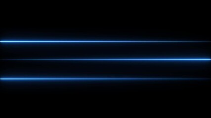 Horizontal neon line left and right direction ,neon diagonal lines or glowing light stripes on a black background. - Powered by Adobe