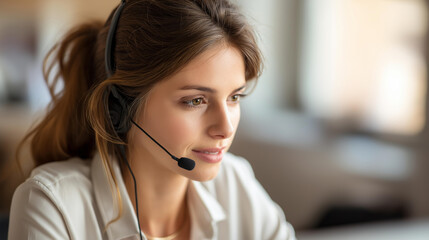 Faceless portrait woman and serious in call center for business customer service or telemarketing in office, contact us face and sales agent support consultant or professional at w