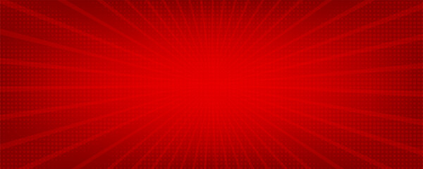 Pop art red comic book cartoon magazine cover.