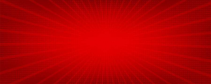 Pop art red comic book cartoon magazine cover.