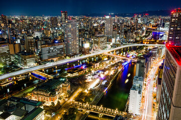 Obraz premium 大阪市の夜景