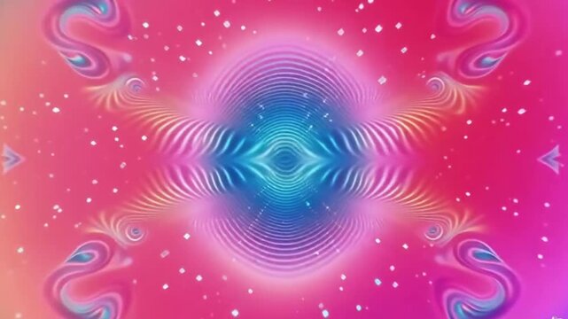 Saturated psychedelic holographic abstract background in a seamless loop, featuring vibrant colors and smooth, flowing motion