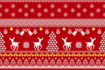 christmas background with deer