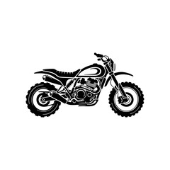 Obraz premium Dynamic off-road motorcycle graphic illustration representing speed and adventure, perfect for extreme sports and racing designs and thrill-seeking themes