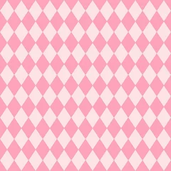 Soft pink and cream argyle diamond pattern. Seamless geometric background ideal for feminine textiles, nursery decor, wallpaper, wrapping paper, and elegant minimal designs. © MedReda