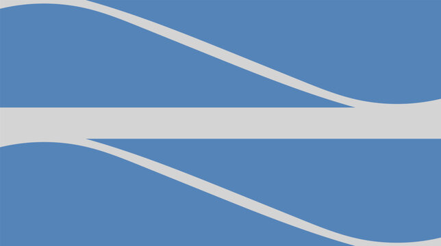An abstract blue background featuring a vector illustration of a jet trail and speed lines across a highway path to represent an air travel journey